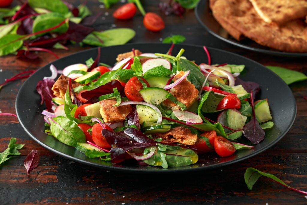 Fattoush da culinária árabe