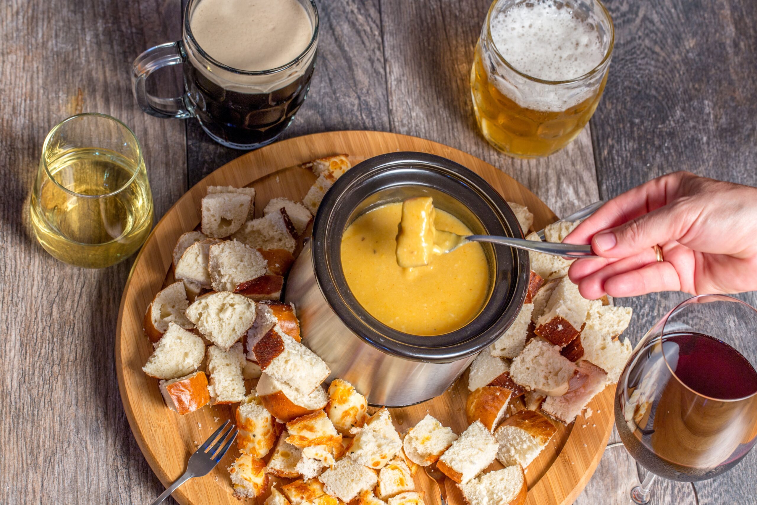 fondue de queijo com cerveja 