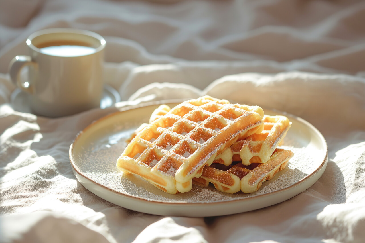 Waffle de farinha de amêndoas