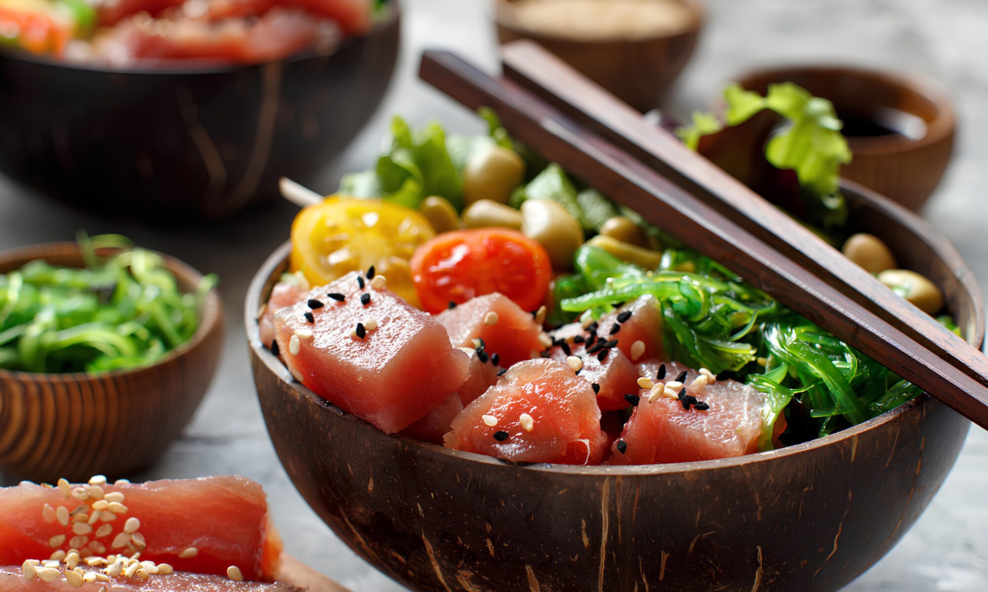 Frutos do mar - Poke - Grão Escola Gourmet